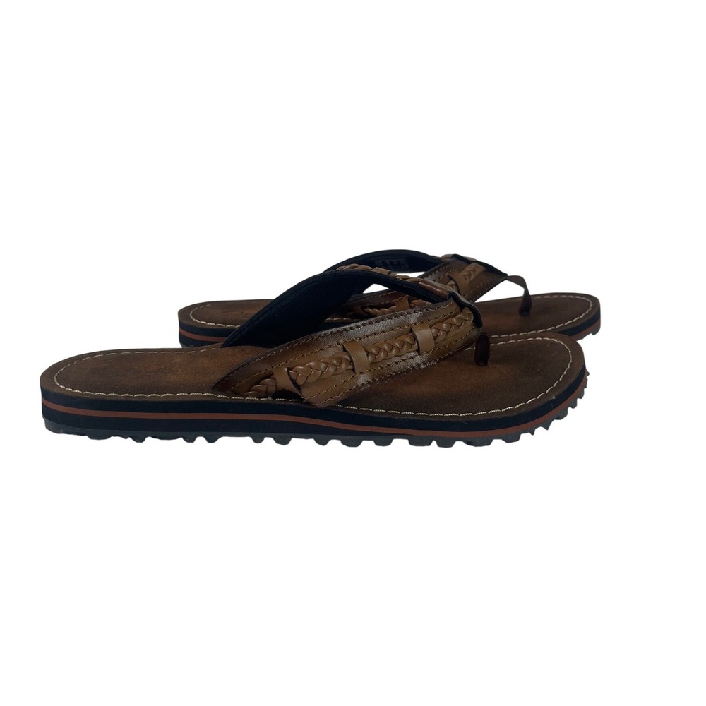 Clarks Fenner Nerice Sandals Flip Flops Thong Womens 8 Brown Braided Boho Casual
